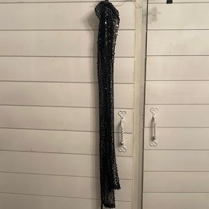 Black sequin scarf